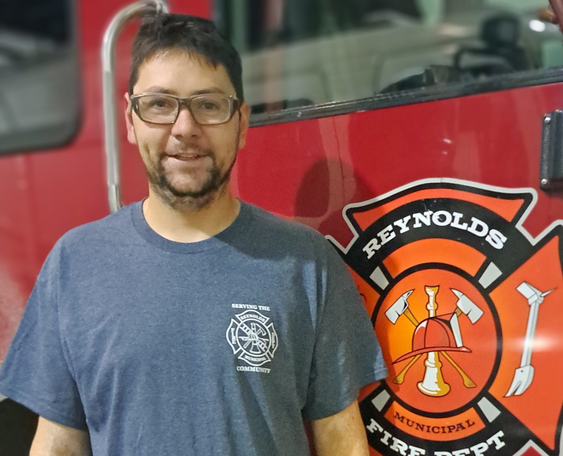 Photo of Fire Fighter Gage Courchene.